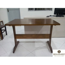 Mesa Cyclone Madeira Retangular 110x70 cm Pé Cavalete - Cod: 1555
